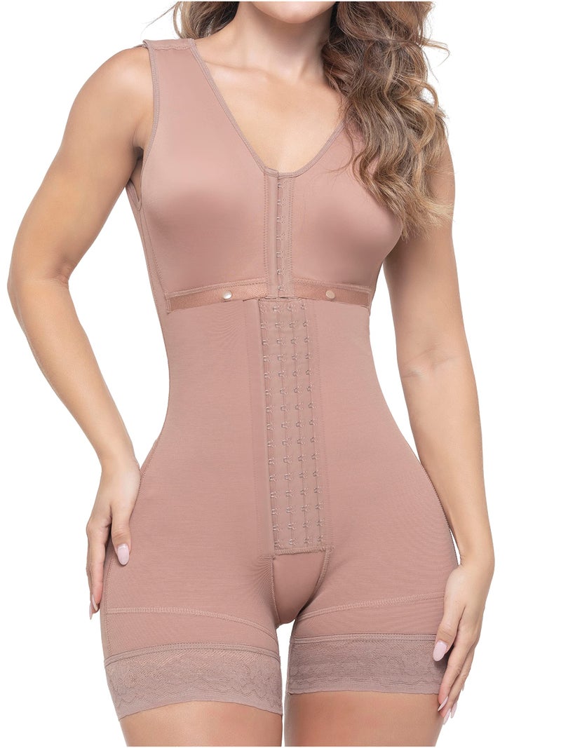 Sonryse 086 Fajas Colombianas Reductoras y Moldeadoras Stage 1 Post Surgery Tummy Tuck BBL Shapewear Mocha 2XL - Image 1